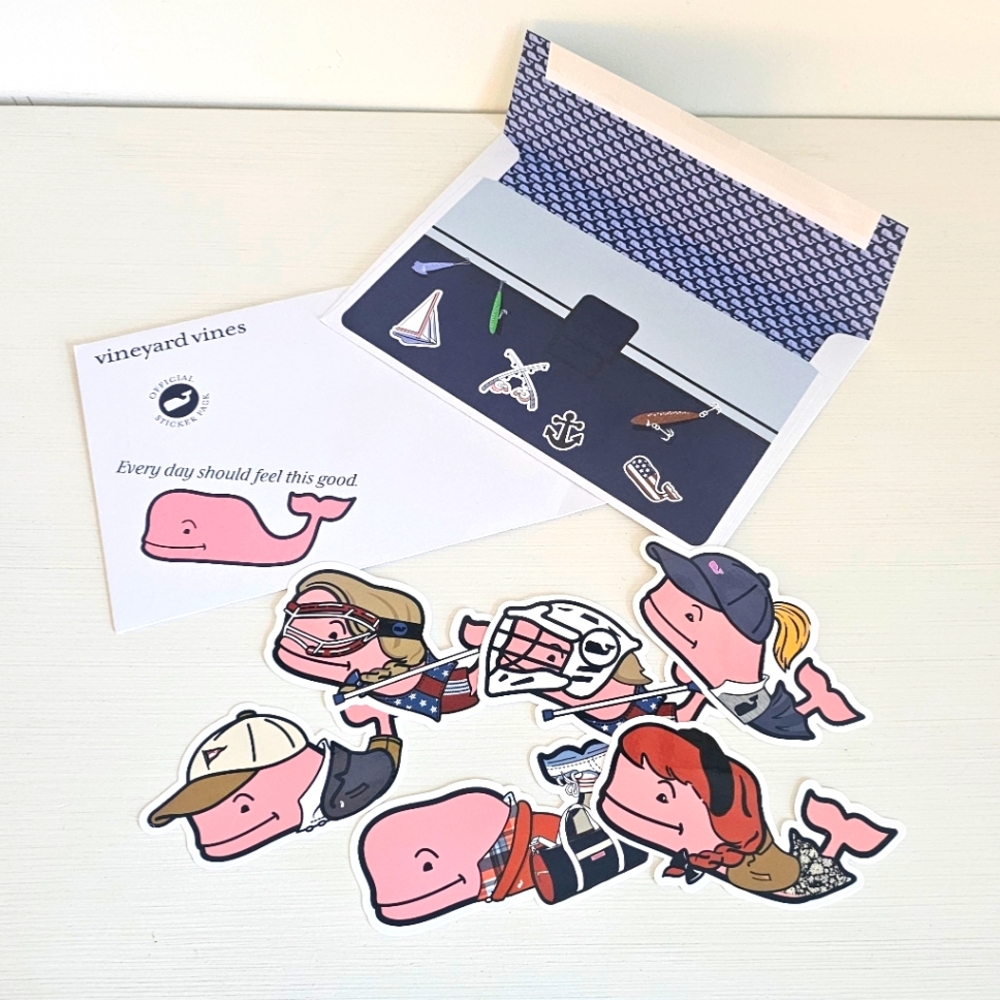 Vineyard Vines whale stickers
